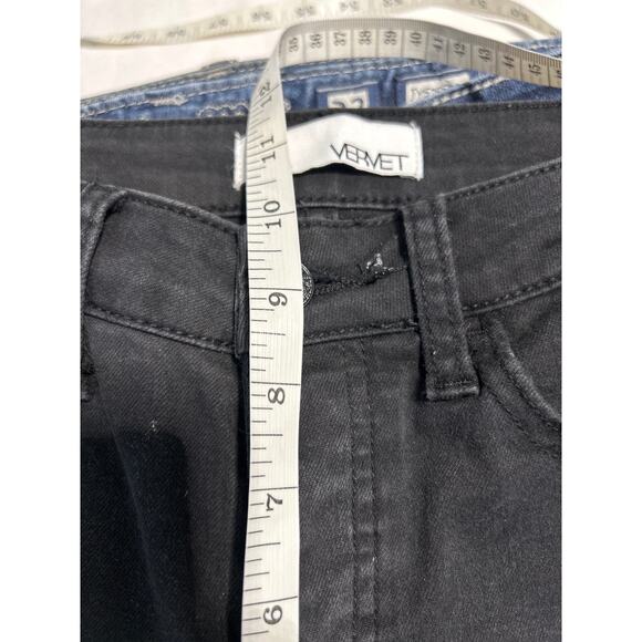 Vervet Jeans Women's 26 Black Skinny High Rise Ankle Button Fly Stretch Denim - Picture 5 of 8